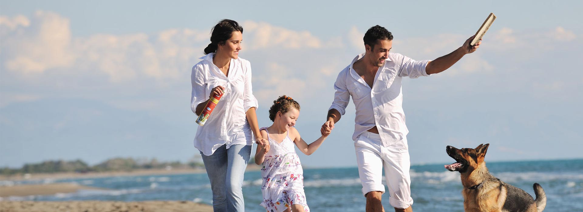 Family at the beach